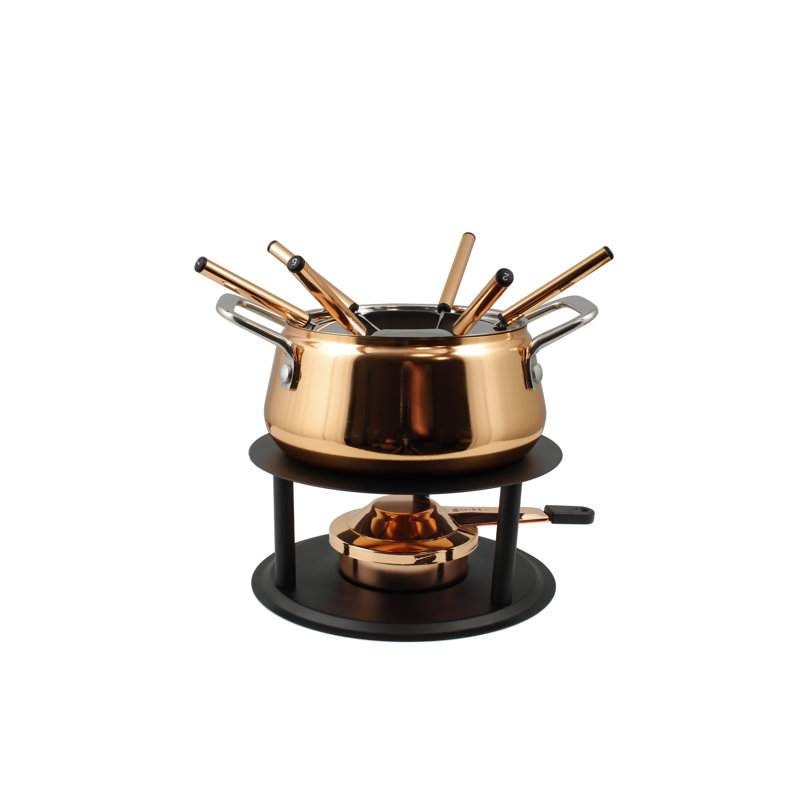 Swissmar Peak 10 Piece Fondue Set, Copper