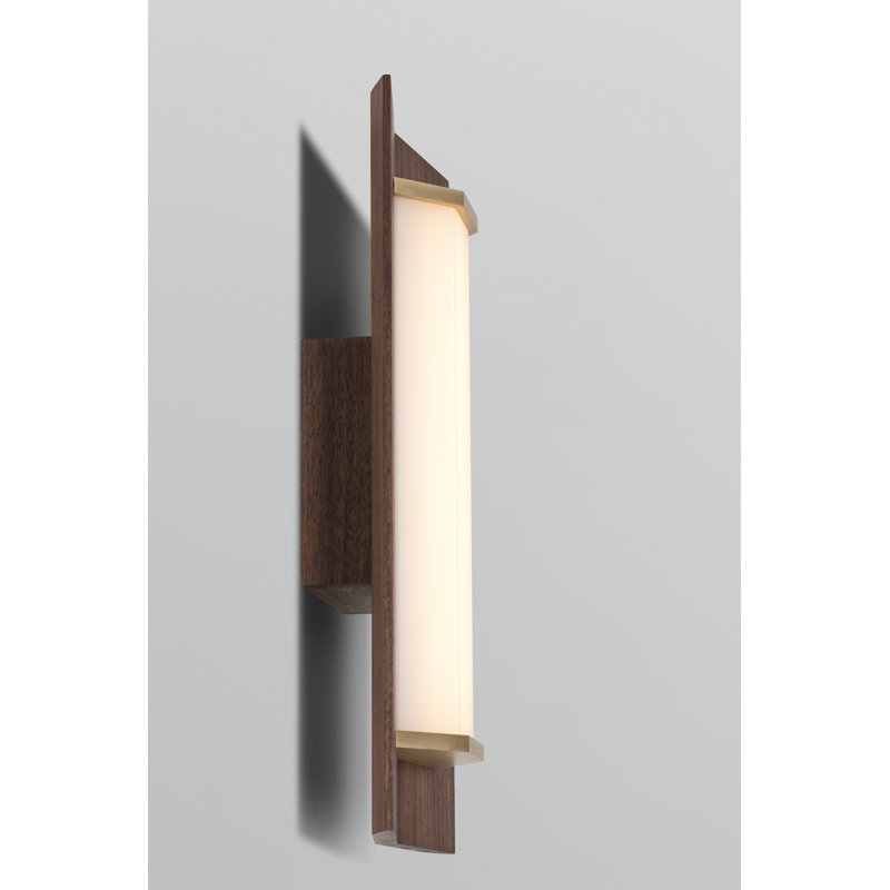 Penna 1 - Light LED Flush Mounted Sconce, 16" H x 7.7" W x 3.5" D, 3500K Bright White Bulb Temp, 120V