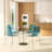 Minelli Dining Side Chair with Water Ripple Design and Chrome Legs-451650592