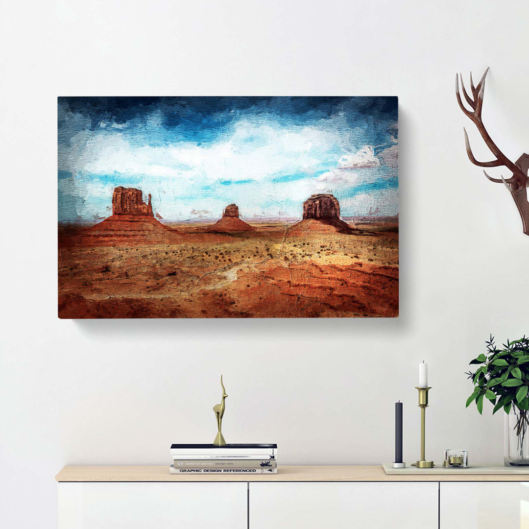 Monument Valley in Navajo Tribal Park - Wrapped Canvas