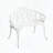 Cast Aluminum Outdoor Garden Bench with Floral Design-391582422