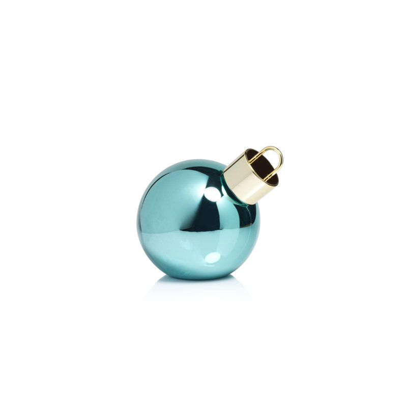 Ornement boule en verre, H 7,75 po x l 7,75 po x P 7,75 po, Bleu