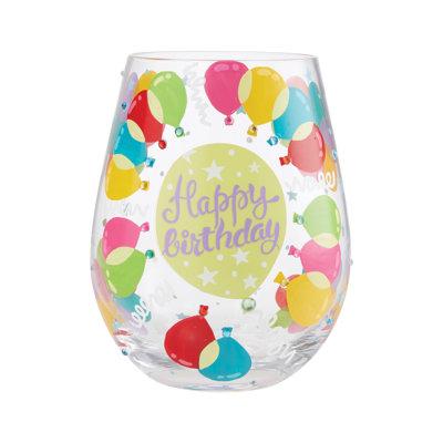 Verre à vin sans pied 4,5 po Lolita Birthday Ballons