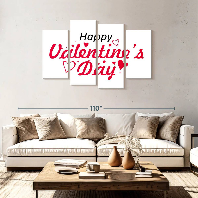 Tergel Simple Valentine's Day, 48" H x 75" W