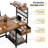 Computer Gaming Desk With Led Light & Drawers & Reversible Shelves-405280800-405280807