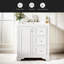 Armoire de meuble-lavabo 30 po avec lavabo en céramique, 3 tiroirs et tablettes réglables-1054287774
