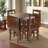 Seitz Walnut 3-Pc Drop Leaf Table with 2-Ladder-back Chairs, 29.42'' H X 47.61'' W X 29.65'' D