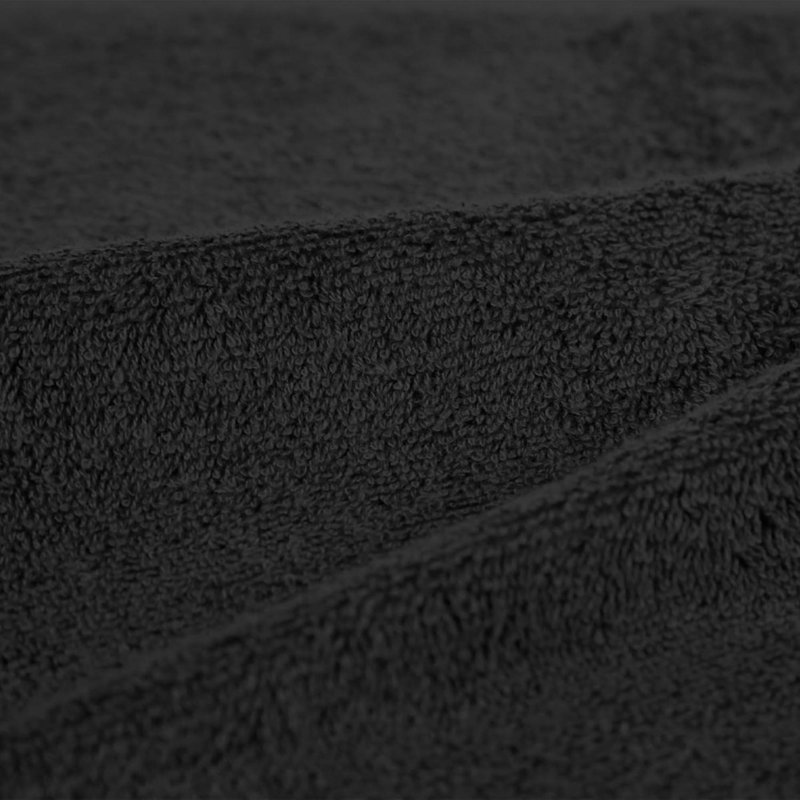 6 Piece Fade Resistant Hand Towel, 100% Cotton, Black