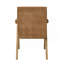 Chaise avec accoudoirs en chenille et chêne chocolat Zoey (ensemble de 2)