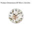 Horloge murale ronde à motif de pivoines beiges 12 po x 12 po, pour cour de chambre à coucher