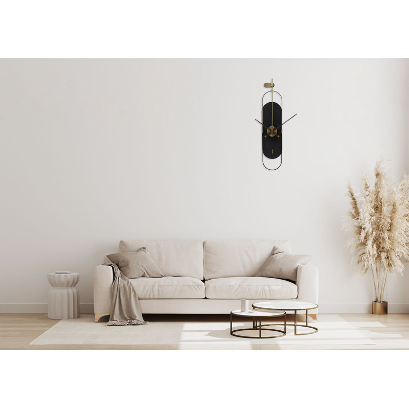 Wood Wall Clock, Black