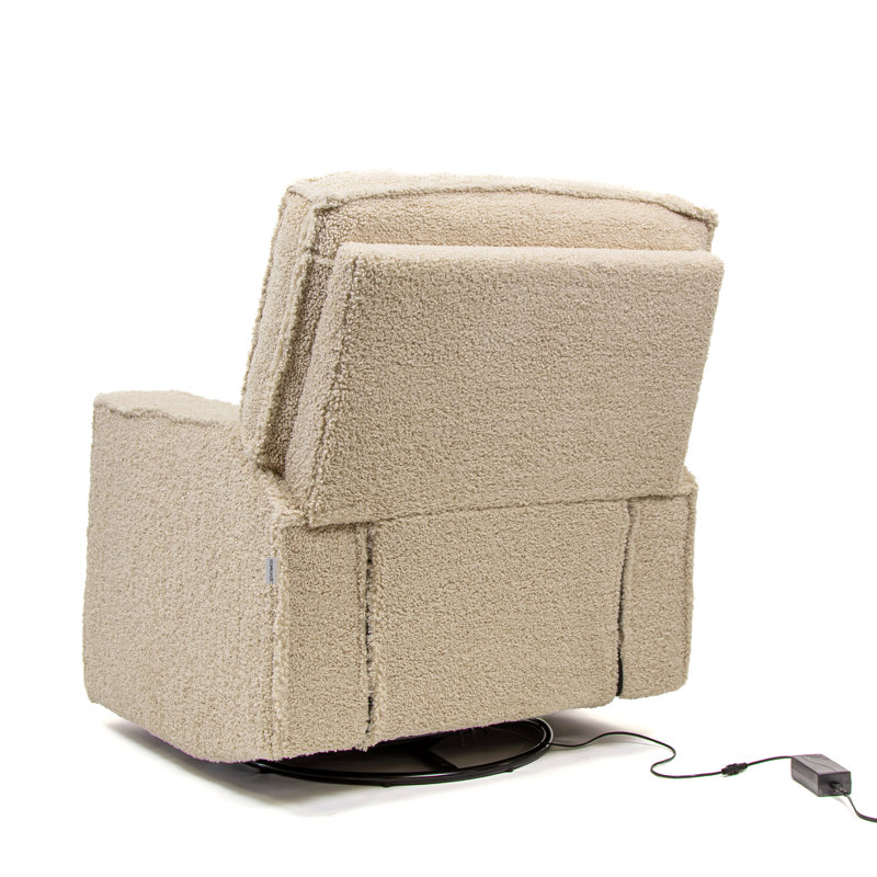 Texas Nursery Power Recliner Swivel Glider , Vanilla Sherpa