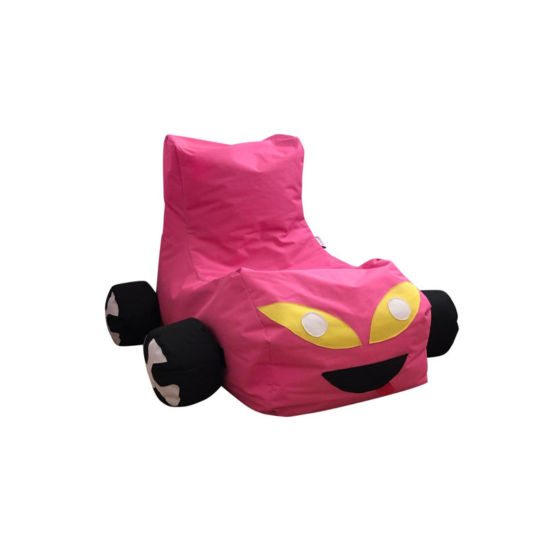 Comfortable Pink Bean Bag Chair, 35.4 x 27.6 x 35.4 inches | 100% Polyester, Waterproof Fabric, Removable Zipped Cover | Filled with Recycled Styrofoam Bead Foam for Ultimate Relaxation | Perfect for Kids & Teens
