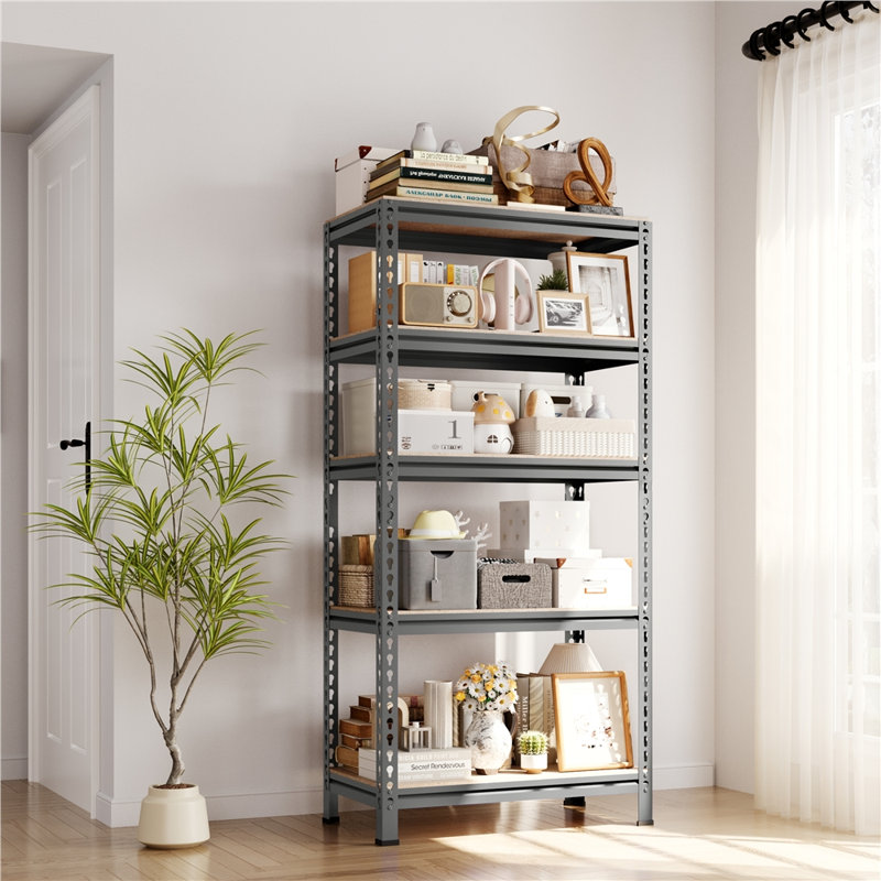 70 cm W Adjustable Height Shelving Unit, Dark Grey, 1