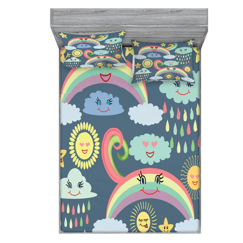 Microfiber Sheet Set, Queen Sheet Set with Fitted Sheet