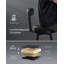 Swivel Upholstered Counter Stool with Metal Frame