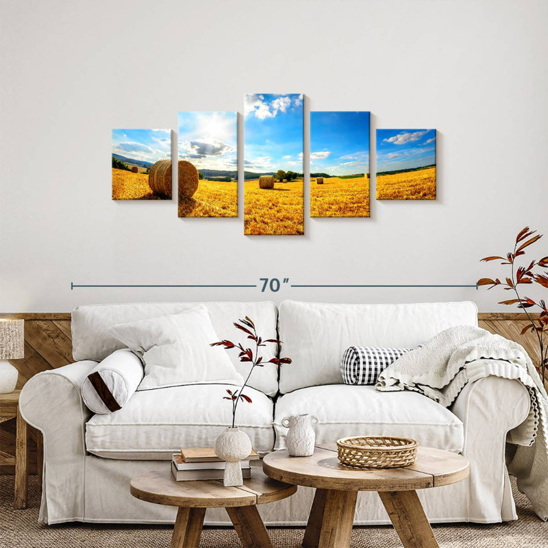 Sunny Hay Field, 24" H x 55" W