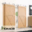 Ensemble de quincaillerie de porte de grange double-66905680