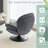 Zenon Velvet Swivel Accent Chair with Ottoman-991307801