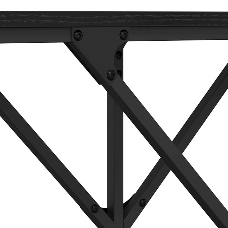 Console Table Engineered Wood, 75cm H x 140cm W x 29cm D, Black Oak