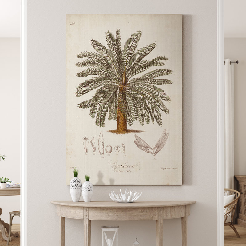 « Antique tropical Palm I », reproduction d’art sur toile tendue, H 48 po x l 32 po x P 1 po