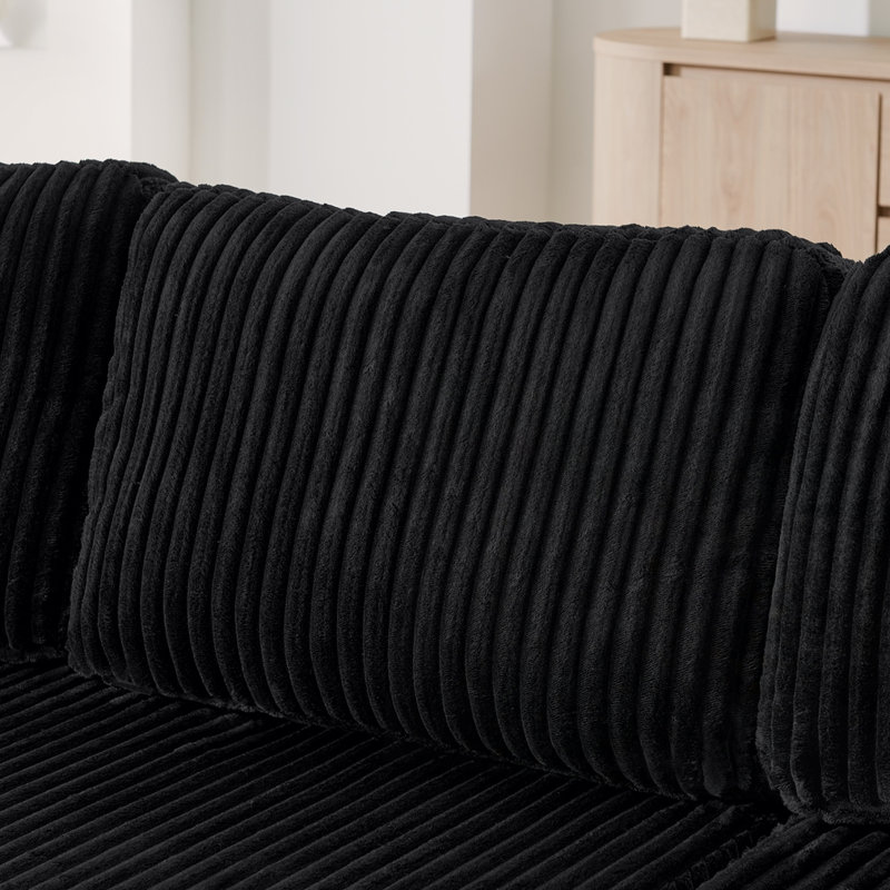 Canapé modulaire moderne en U de style minimaliste - beige, Noir