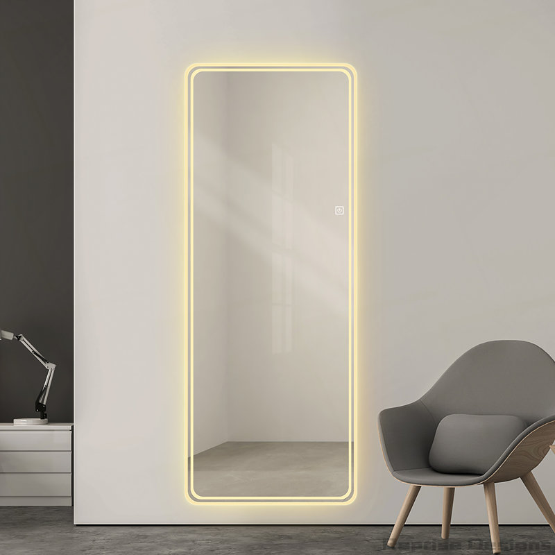 Wall Mounted Full Length Floor Mirror LED Whole Body Mirror