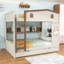 Lit superposé en bois avec tablettes de rangement et lit gigogne-2103496370-2103496372