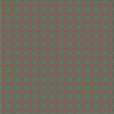 Tapis vert/orange à motifs Nergizli