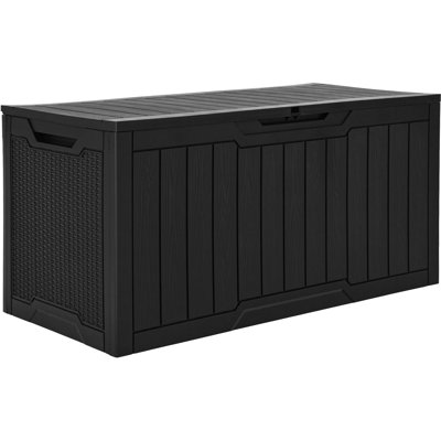 Quartey 100 Gallons Water Resistant Resin Lockable Deck Box