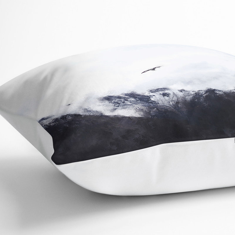 Eagle Flying over Colca Canyon Cushion with Filling, White, 55cm H x 55cm W x 20cm D