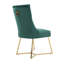 Ambra Modern Velvet Dining Chair With Gold Legs, Ring Handle & Tufted Back-1140338564
