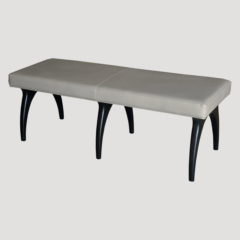 Chelan Genuine Leather Upholstered Bench