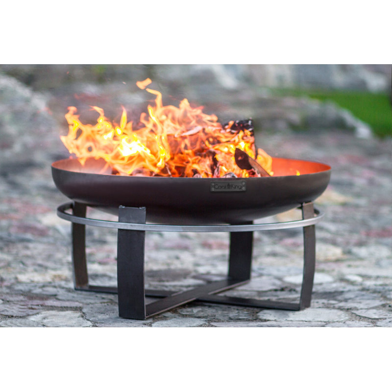 Cook King 31.5" Black Steel Round Wood Burning Fire Pit