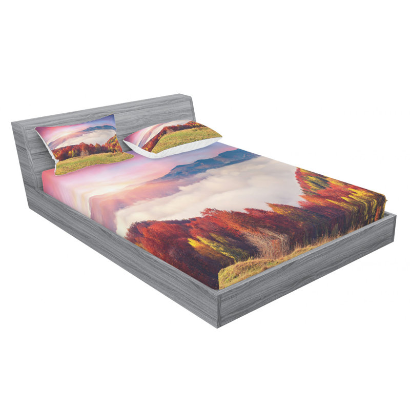 Microfiber Sheet Set, Queen Sheet Set with Fitted Sheet