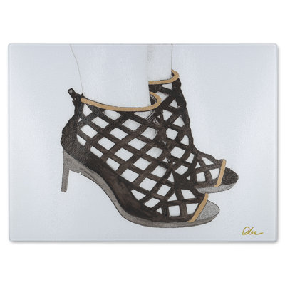 These Shoes Are Made For Walking Glass Chopping Board