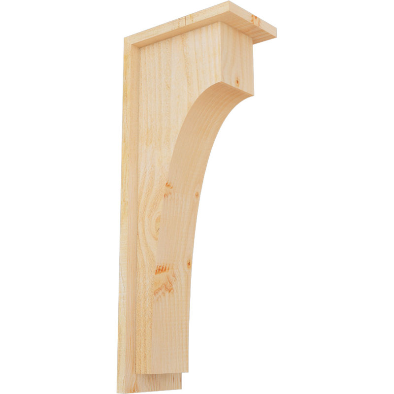 Corbeau Huntington avec plaque arrière, H 26 po x l 6 po x P 10 po, Sapin de Douglas, Sciage brut