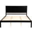 Grand lit plateforme en chêne avec support de lattes en bois, aucun sommier requis avec la tête de lit, nécessaire pour une chambre à coucher confortable-1902636400-1902636401