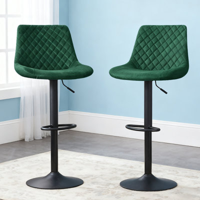 Camillus Swivel Upholstered Adjustable Height Counter Stool