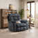 42.7" Wide Oversize Microfiber Lift Assist Reclining Chair with Massage Heating & Dual Hidden Cupholders & USB & Side Pocket