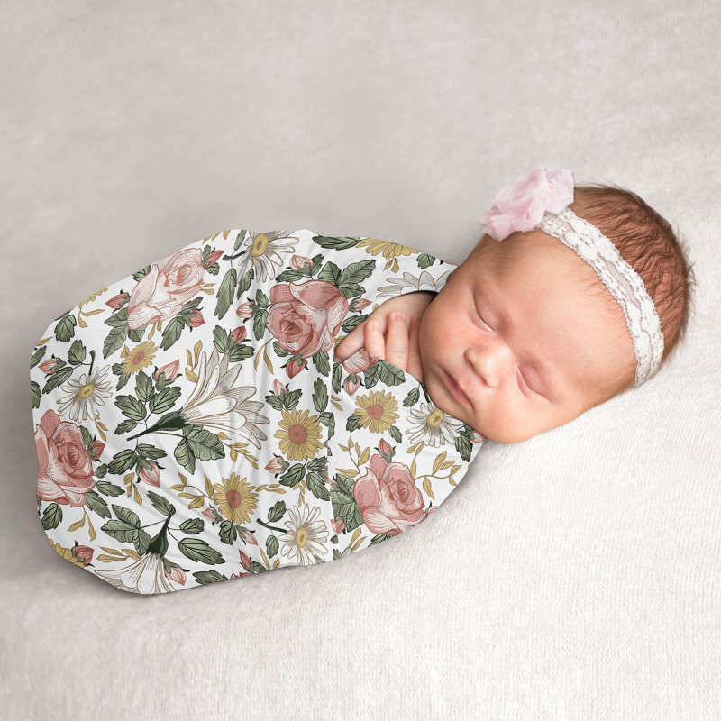 Vintage emmailloté floral