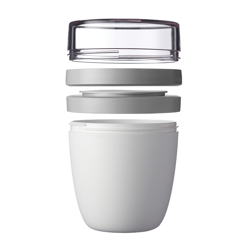 Ellipse Plastic Lunchpot 500ml - White
