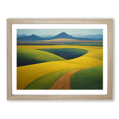 Spring Meadow Landscape View Vol.4 - Framed Print