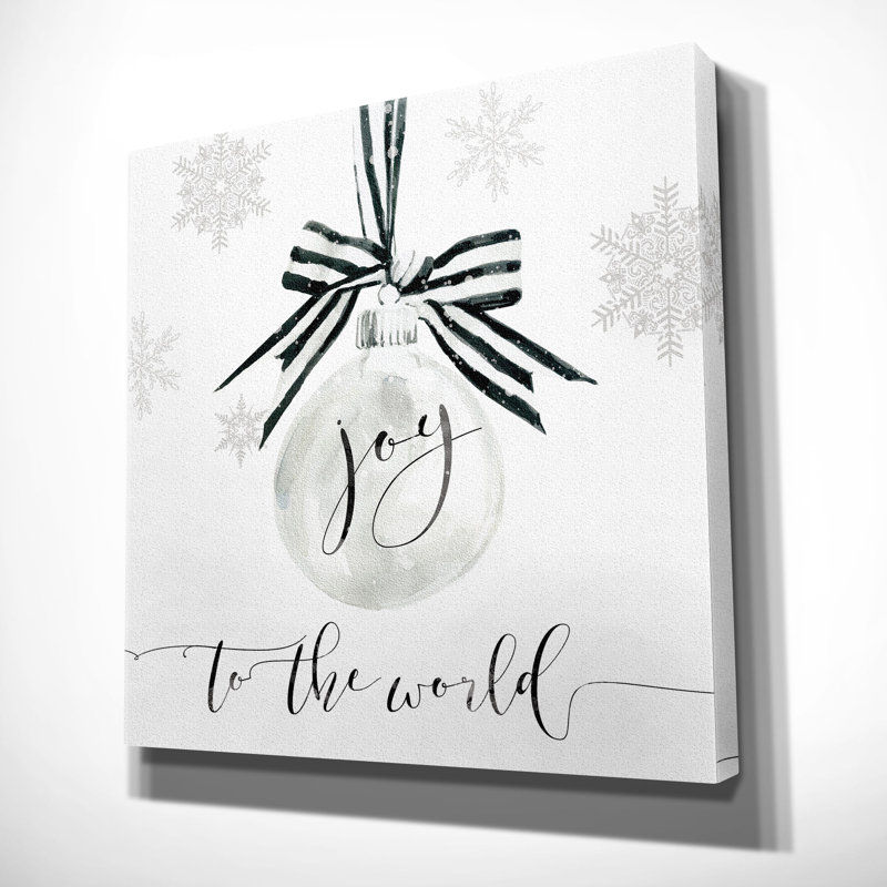 Joy Joy Ornament - impression d'art textuel, H 32 po x l 32 po x P 1,5 po, Toile tendue