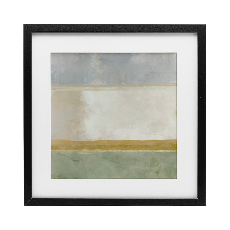 Reproduction encadrée sous verre Earthy, H 13 po x l 13 po, Cadre noir minuit