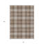 Tapis intérieur lavable beige et doré à motif écossais 8 pi x 10 pi