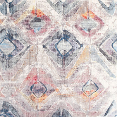 Tapis abstrait gris / bleu mer