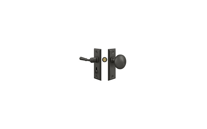 Handle With Knob, Oil-Rubber Bronze