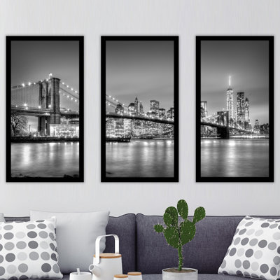 New York - Ensemble de 3 reproductions de photos sur acrylique