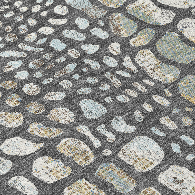 Tapis intérieur / extérieur lavable à la machine Chantille ACN3000, Graphite, 10 pi x 14 pi